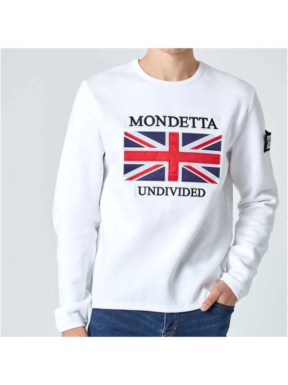 Mondetta GBR genderless sweatshirt Womens medium Men’s Small Union Jack flag